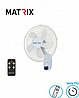 מאוורר 55W קיר כולל שלט לבן MATRIX