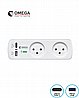 מפצל T2 רוחבי+מטען USB A/C